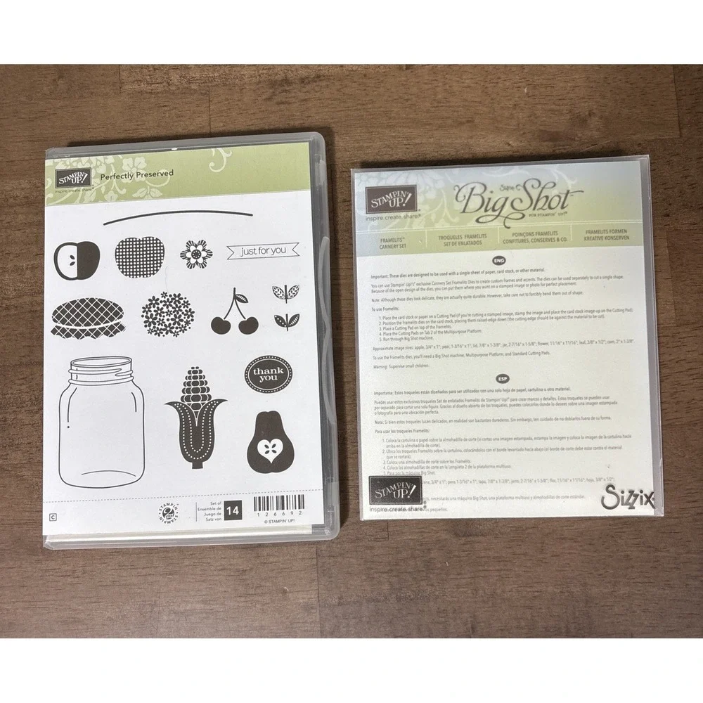 Stampin' Up! Perfectly Preserved Stamps & Cannery Set Framelits Dies